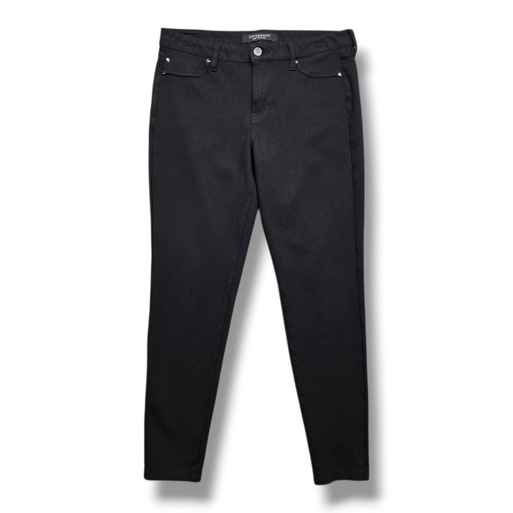 Liverpool Madonna Leggings Womens 10 Black Mid‎ Rise Skinny Pants